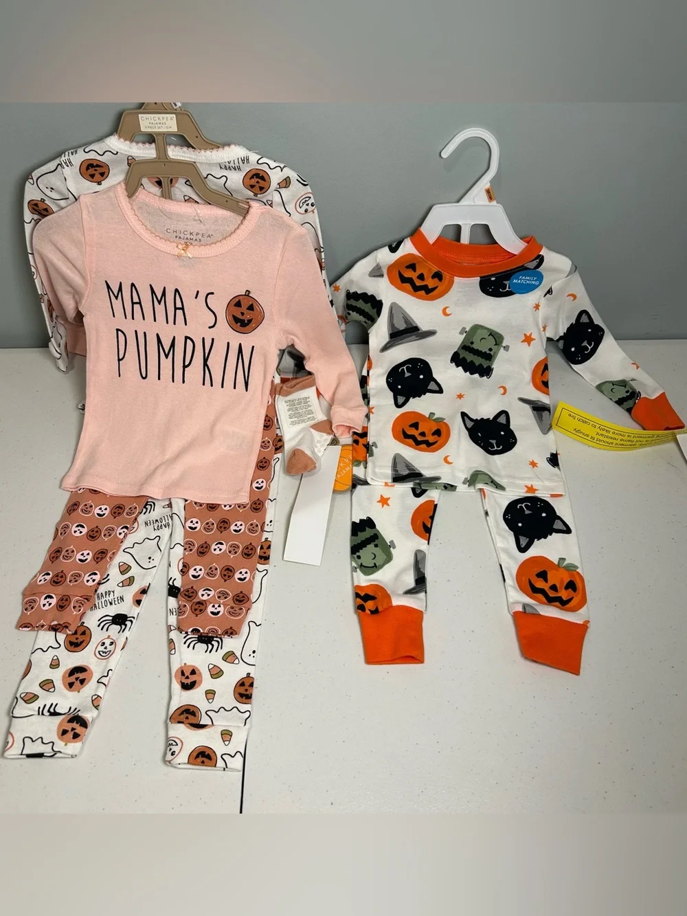 Halloween Pajama Bundle NWT Size 12 Months Lot of 2 Sets Mama’s Pumpkin